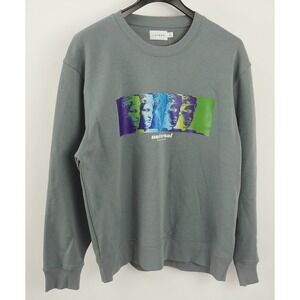 New Topshop Topman Universal Alexander the Great Men's XL Gray Crew Sweatshirt